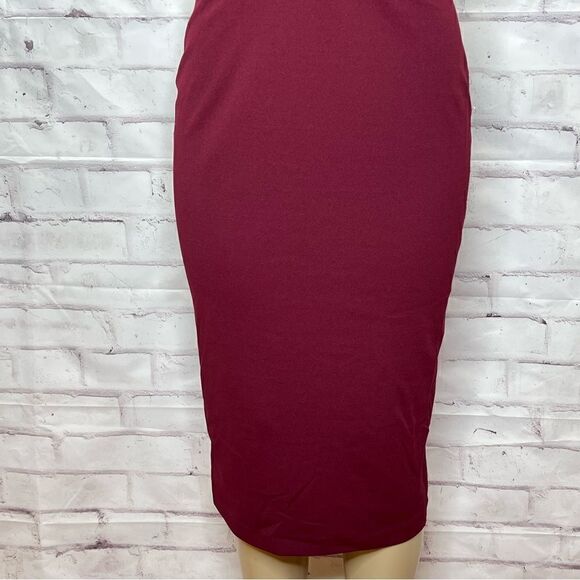 Dress The Population Burgundy Vanessa halter dress .NWOT size M - Picture 6 of 10